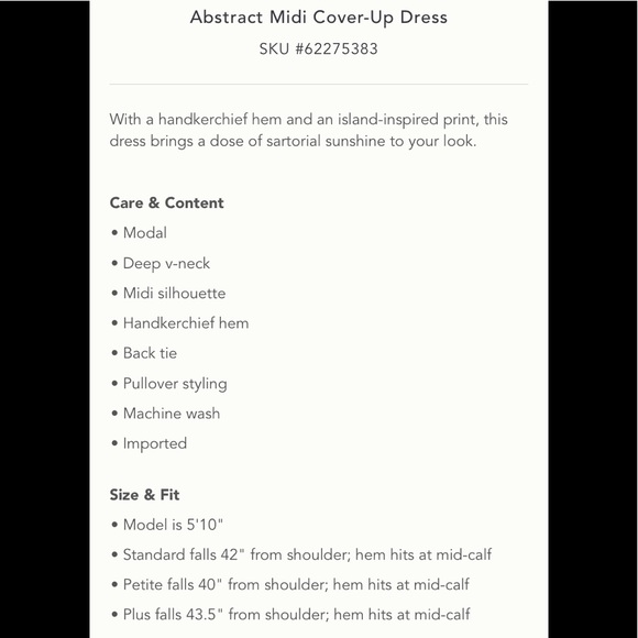 Abstract Midi Cover Up Dress Small - Picture 10 of 10